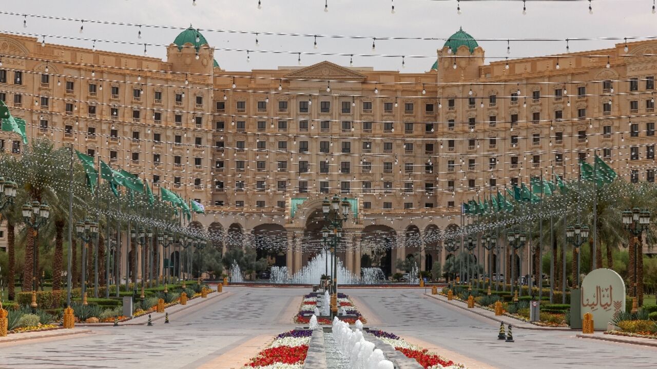 The Ritz-Carlton in Riyadh where talks are underway with US mediation to try to reach a ceasefire in the Russia Ukraine war