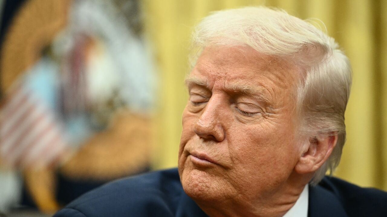 US President Donald Trump speaks after signing executive orders in the Oval Office on March 6, 2025