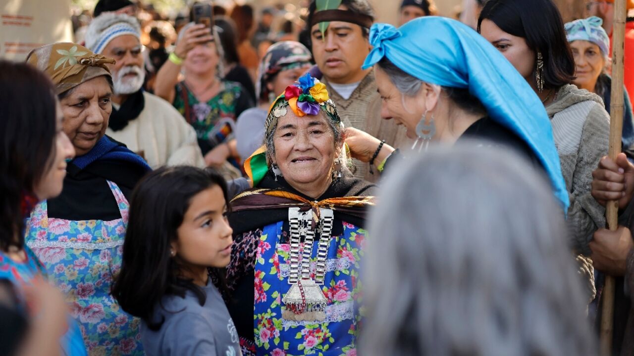 Mapuche Indigenous leaders conducted an ancestral ceremony of the Anasazi culture