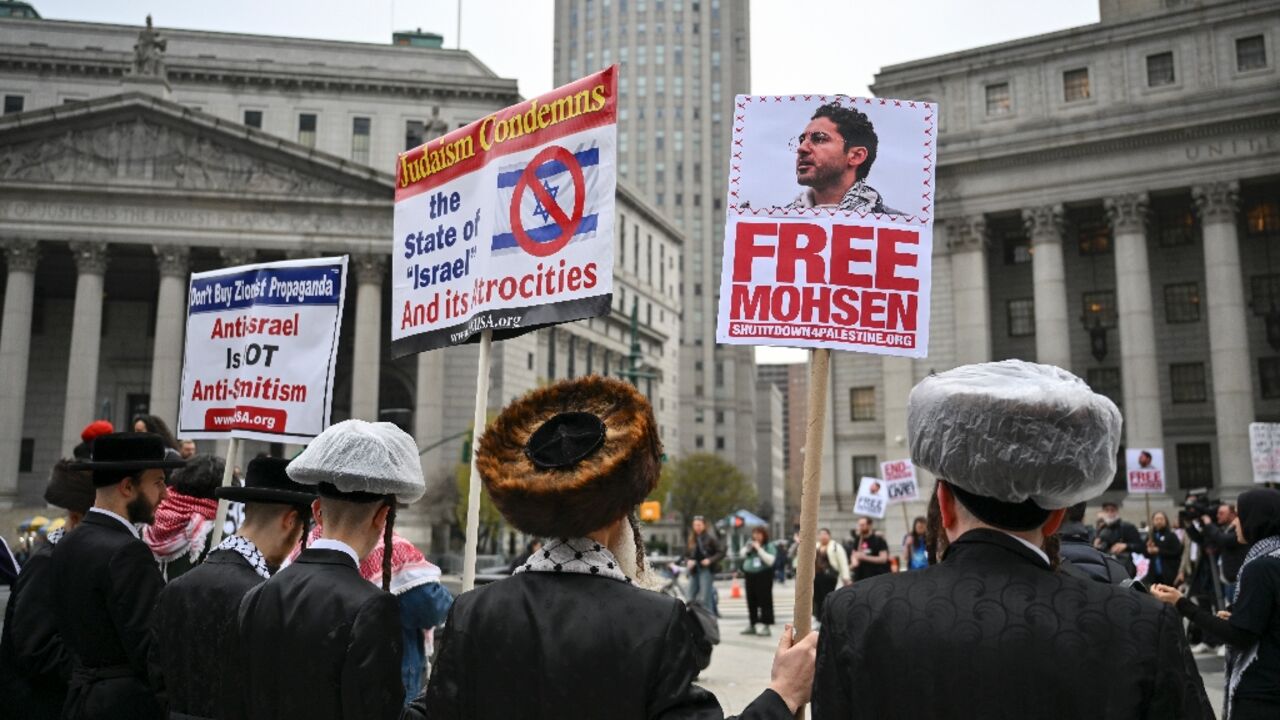 Protests have been held in solidarity with Mohsen Mahdawi, who was detained by immmigration authorities this month