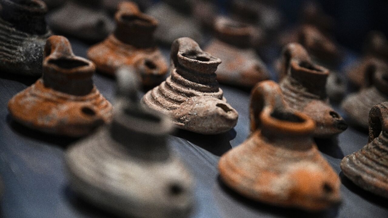 The exhibition is called "Saved Treasures of Gaza: 5,000 Years of History" 