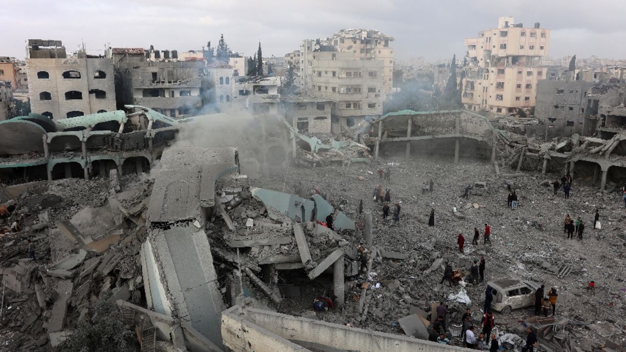 Thursday's Israeli strike on the Al-Tuffah neighbourhood northeast of Gaza city largely levelled the Dar al-Arqam school which Gaza's civil defence agency said served as a shelter for Palestinians displaced by the war.