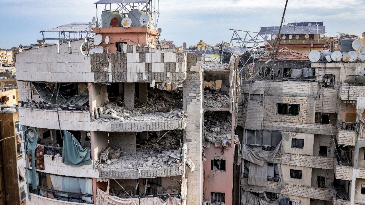 The strike on the south Beirut building damaged its top floors