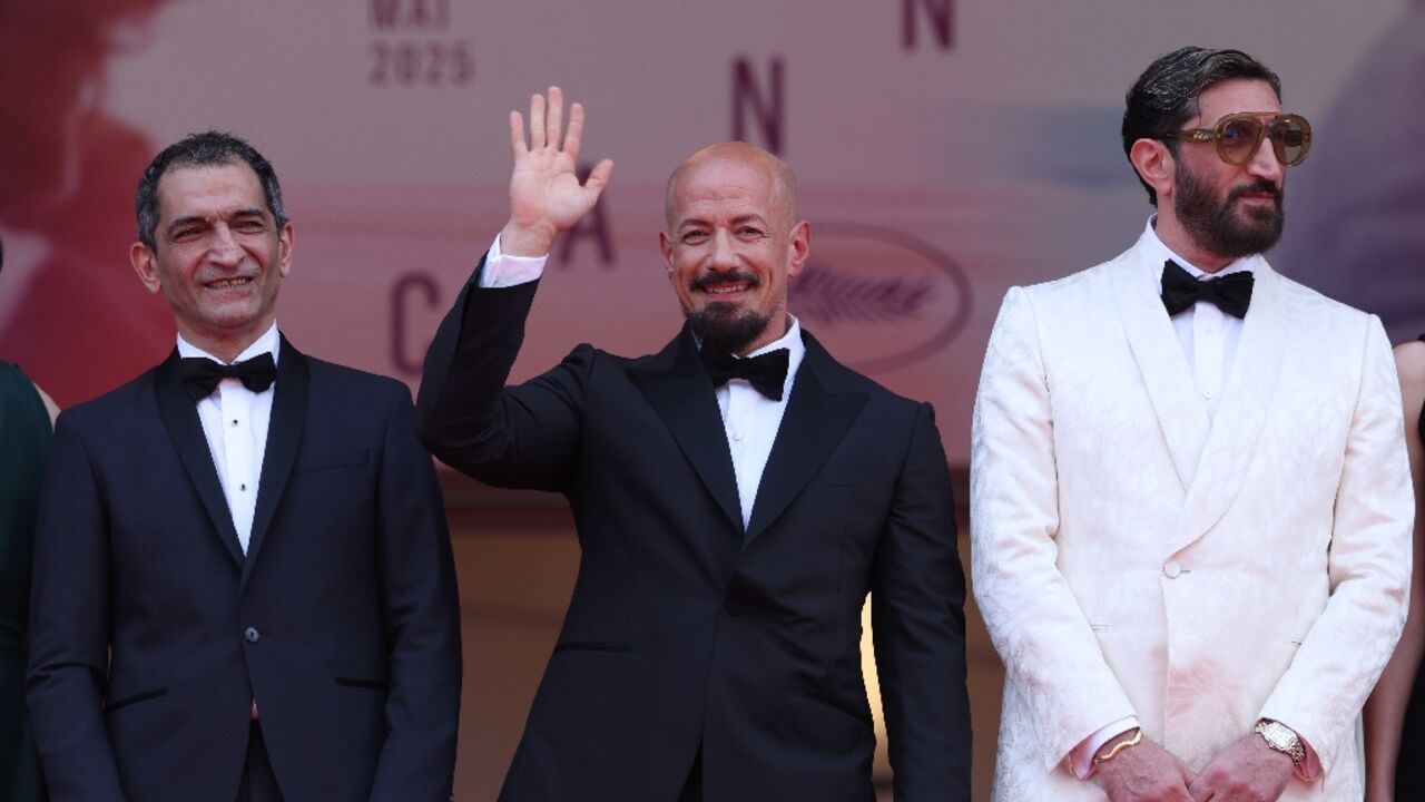 Egypt's president will 'sit there until he dies', says Swedish-Egyptian Palme d'Or contender Tarik Saleh (centre) 