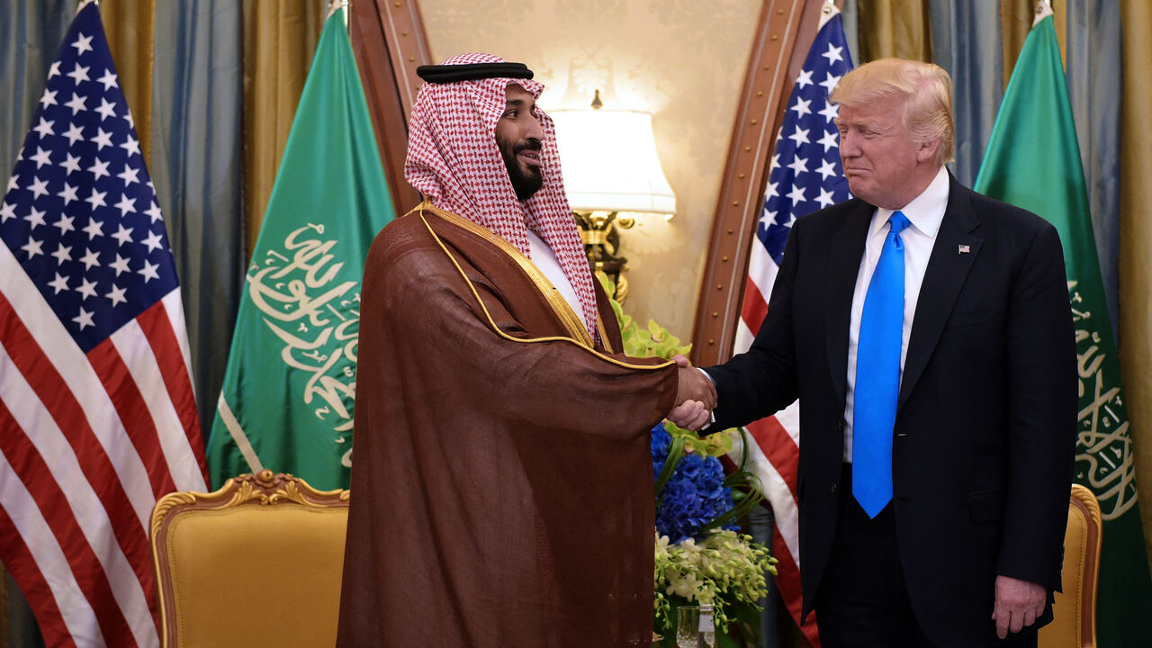 US President Donald Trump (R) and Saudi Deputy Crown Prince Mohammad bin Salman Al Saud take part in a bilateral meeting at a hotel in Riyadh, Saudi Arabia, May 20, 2017.
