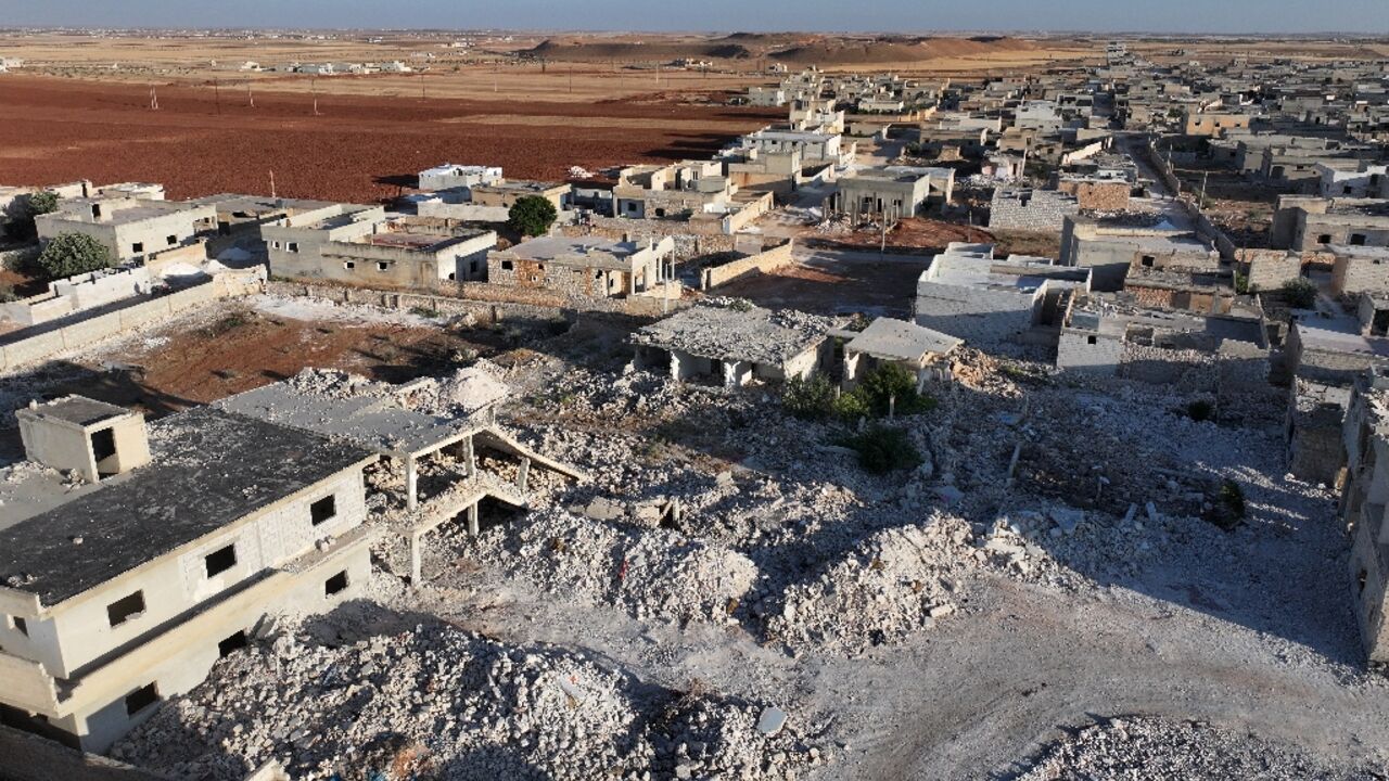 The village of Tal Mardikh, in Syria's northwestern Idlib province, which architect Abdel Aziz al-Mohammed could barely recognise  when he returned after years away