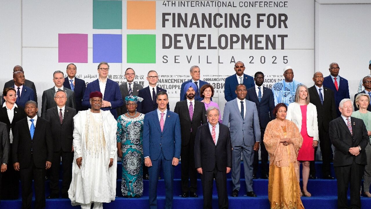 Spanish PM Pedro Sanchez and UN chief Antonio Guterres join other world leaders in Seville