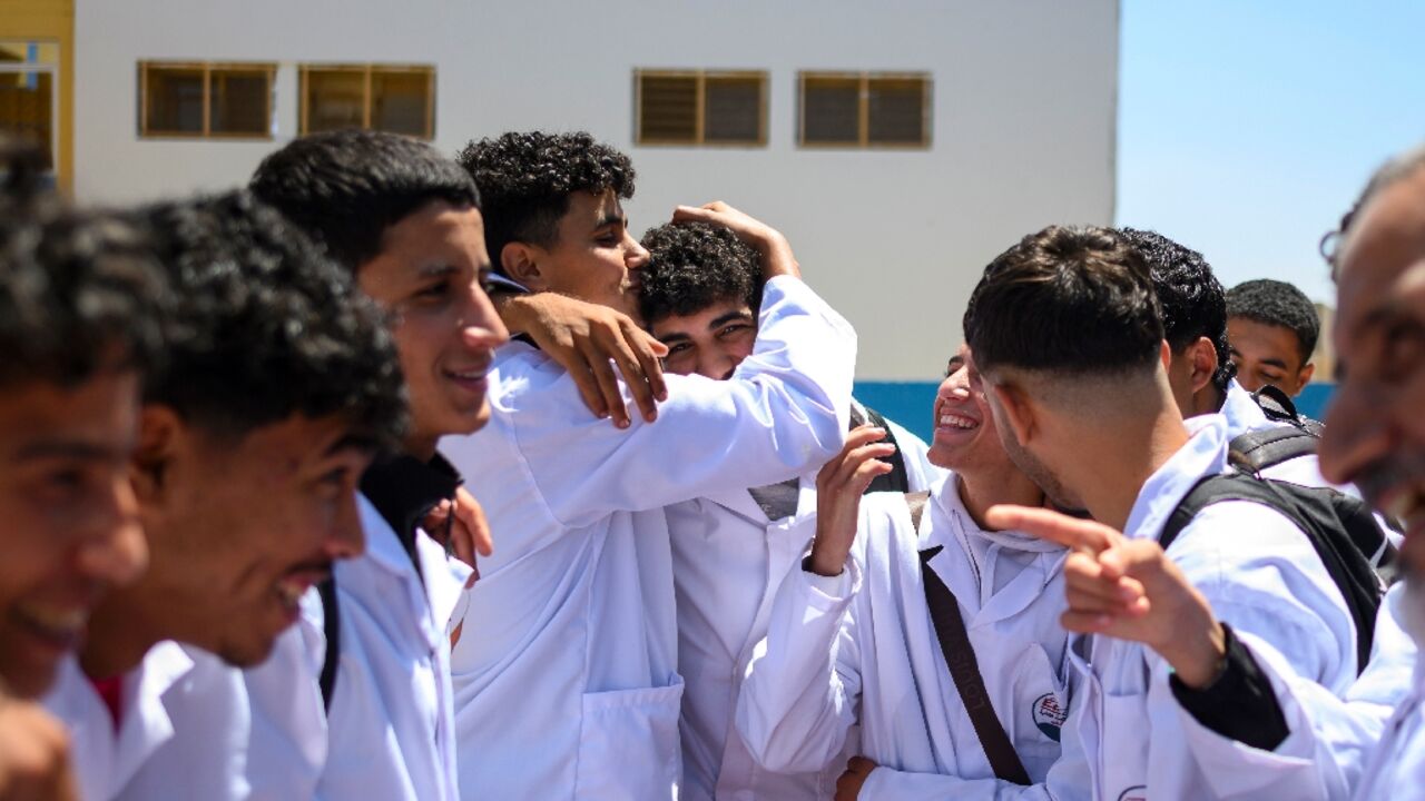 Students at the 'Second Chance School –- New Generation' which aims to bring dropouts back into education