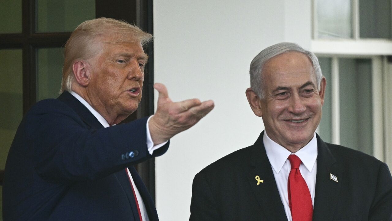 Trump and Netanyahu at the White House in April 