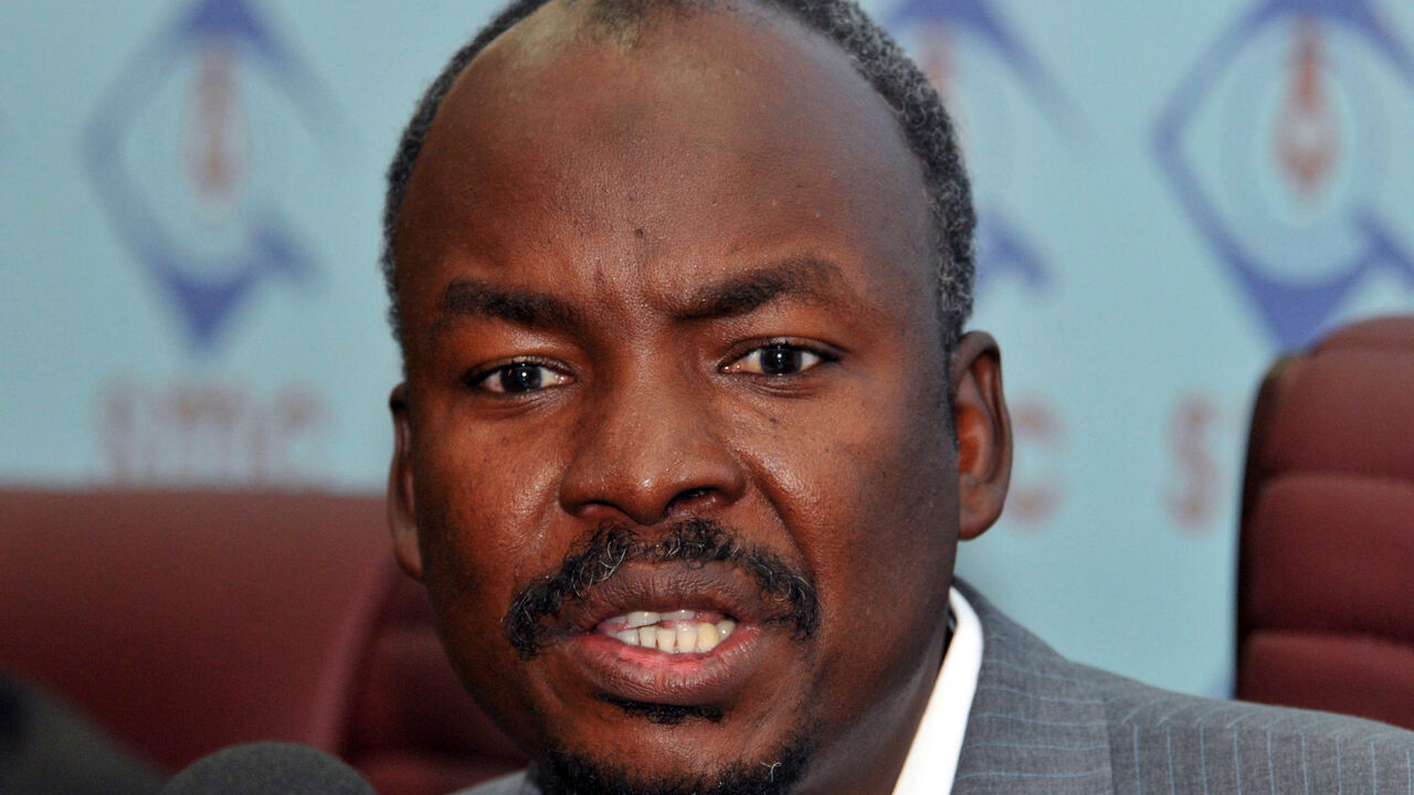 FILE PHOTO: South Kordofan's Governor Ahmed Haroun speaks during a news conference about the situation in South Kordofan, in Khartoum July 26, 2011. REUTERS/Mohamed Nureldin Abdallah/File Photo