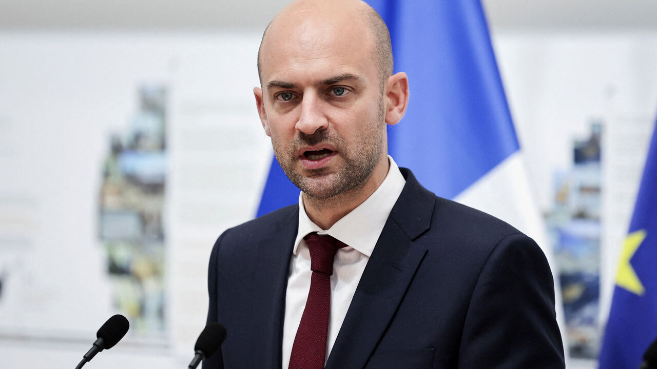 French Foreign Minister Jean-Noel Barrot looks on, during a press conference at the Foreign Ministry in Nicosia, Cyprus July 31, 2025. REUTERS/Yiannis Kourtoglou