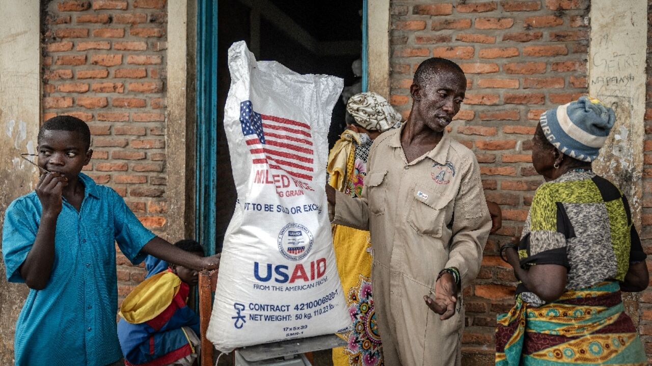 One of the last sacks of rice supplied by USAID arrives in Burundi in May