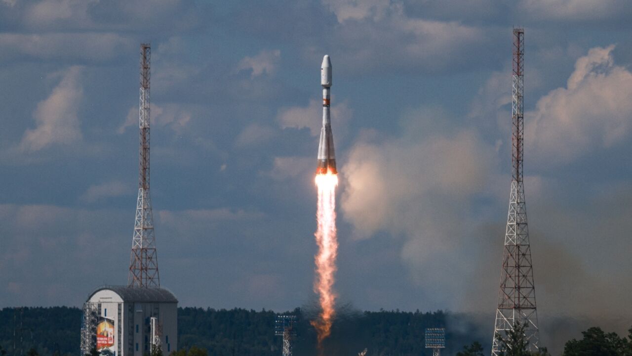 A Soyuz rocket launches from Vostochny Cosmodrome in the Russian far east with a cargo including an Iranian telecommunications satellite.