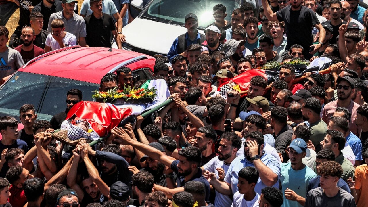 US Palestinian Saif al-Din Abdul Karim Musalat, 20, and Mohammed al-Shalabi, 23, were killed in clashes with Israeli settlers on Friday