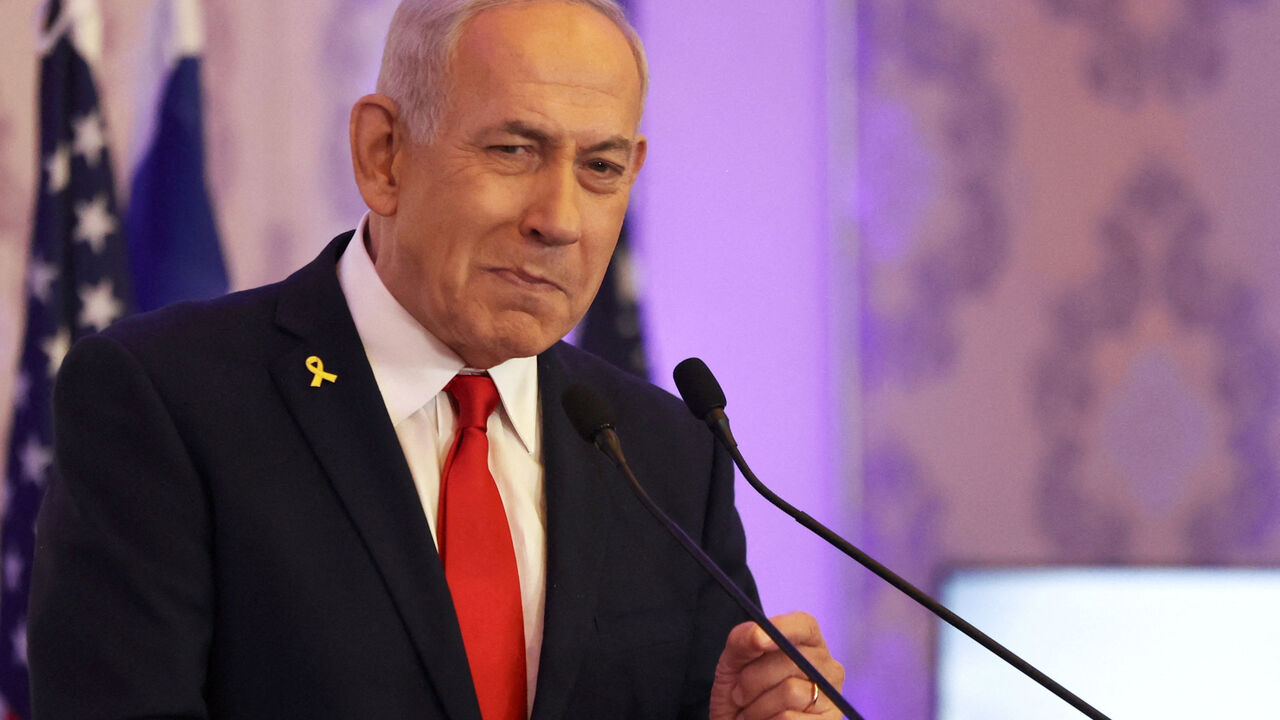 Israeli Prime Minister Benjamin Netanyahu speaks during ‘Christian Conference’ in Jerusalem July 27, 2025. REUTERS/Ronen Zvulun/File Photo