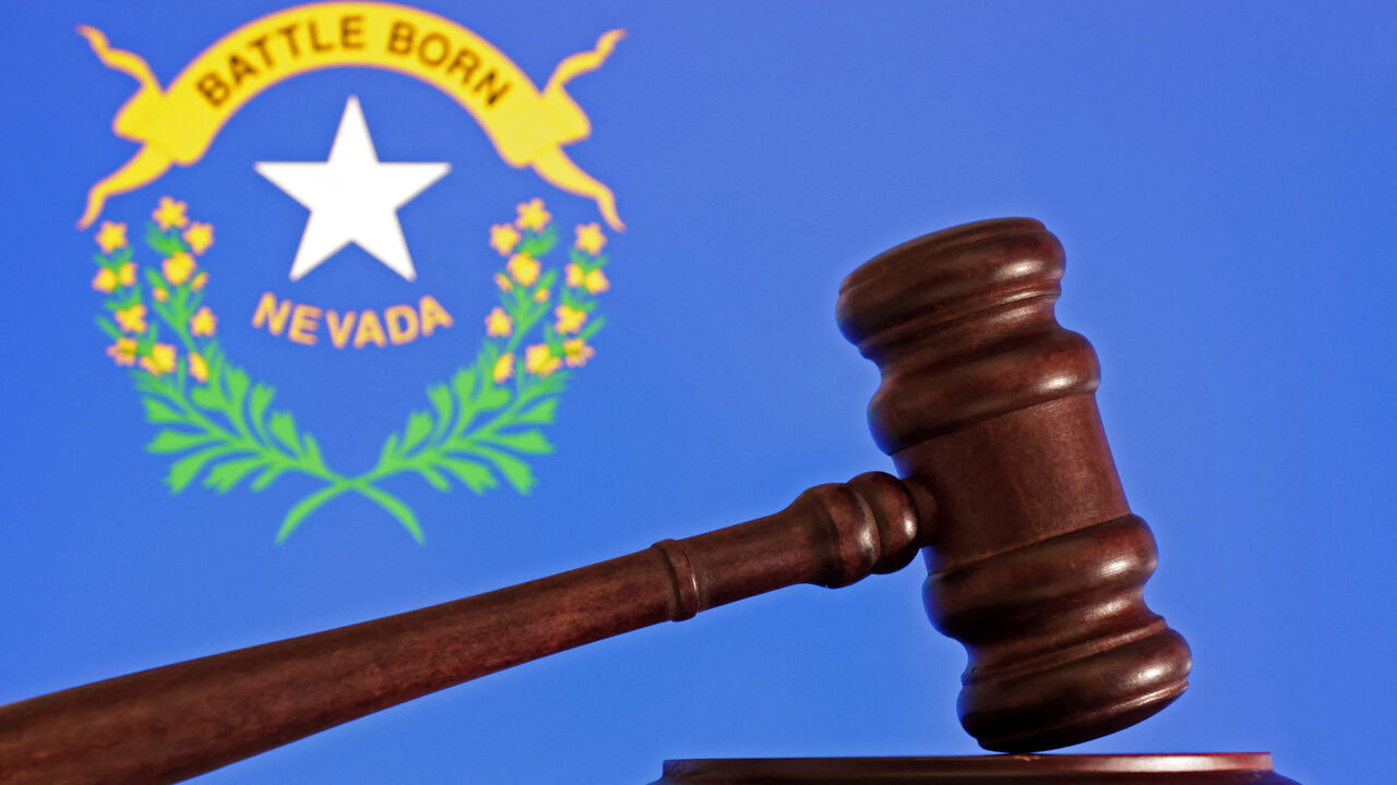 The flag of the U.S. state Nevada is seen in this illustration taken, August 21, 2024. REUTERS/Dado Ruvic/Illustration