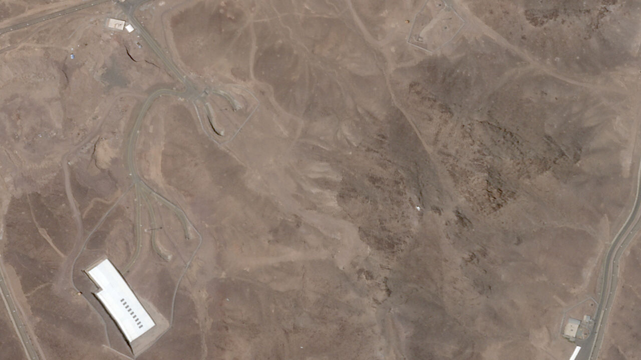FILE PHOTO: Satellite image over Fordow, before the U.S. struck the underground nuclear facility, near Qom, Iran, June 2, 2025. 2025 Planet Labs PBC via REUTERS/ File Photo