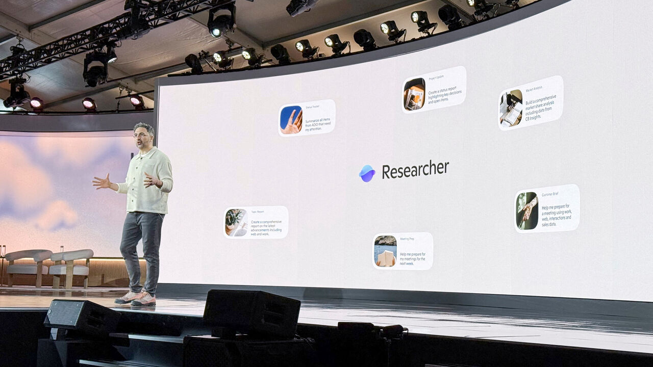 Microsoft AI CEO Mustafa Suleyman speaks at the company's 50th anniversary celebration in Redmond, Washington, U.S., April 4, 2025. REUTERS/Jeffrey Dastin/File Photo