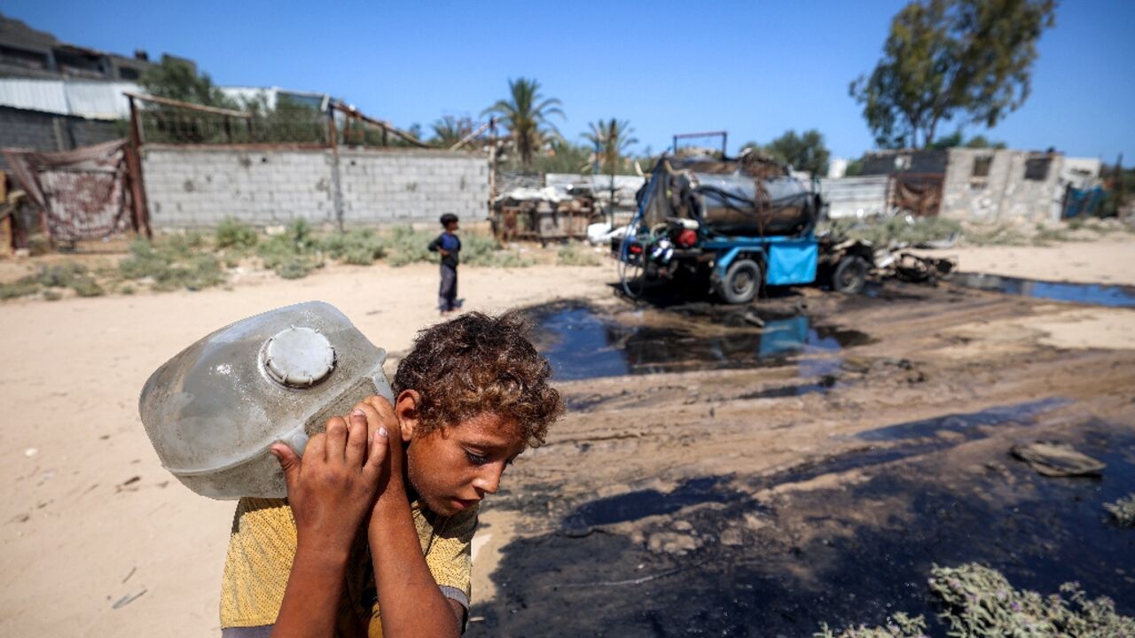 The war in Gaza has devastates water infrastructure, with the few opportunities to find any made dangerous by bombing