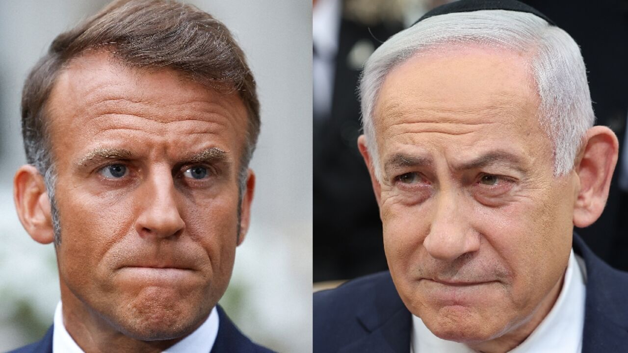 Macron and Netanyahu have clashed more than once over his intention to recognise Palestininian statehood