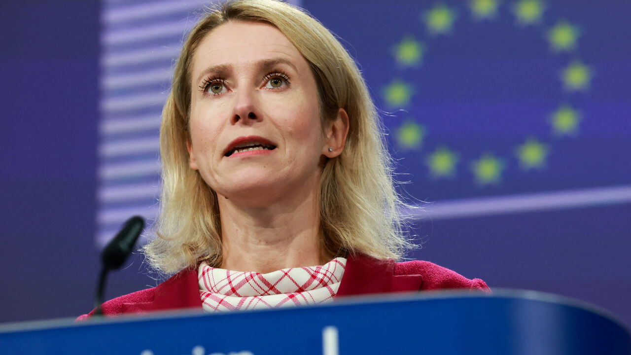The European Commission's High Representative for Foreign Affairs Kaja Kallas and Commissioner for Trade Maros Sefcovic (not pictured) present EU-Mercosur and EU-Mexico trade agreements, for formal approval by the European Parliament and European Union members following adoption by the Commission, in Brussels, Belgium, September 3, 2025. REUTERS/Yves Herman