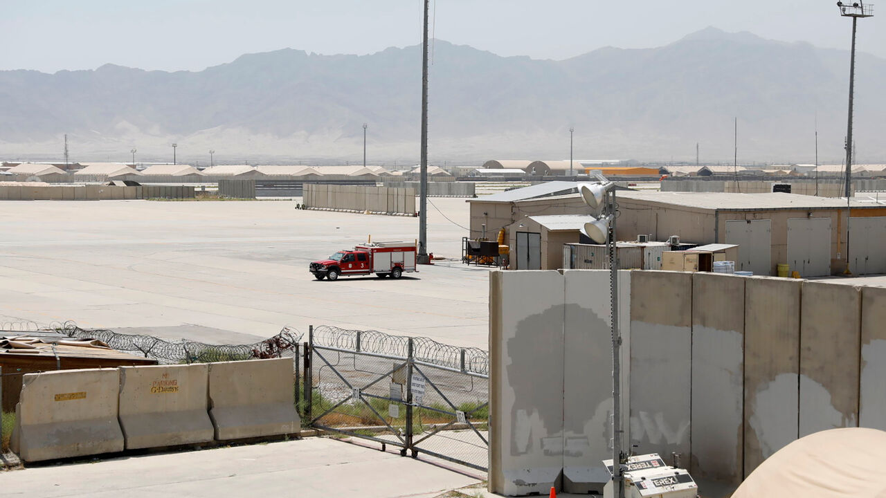 FILE PHOTO: A firefighter vehicle is seen in Bagram U.S. air base, after American troops vacated it, in Parwan province, Afghanistan July 5, 2021. REUTERS/Mohammad Ismail/ File Photo