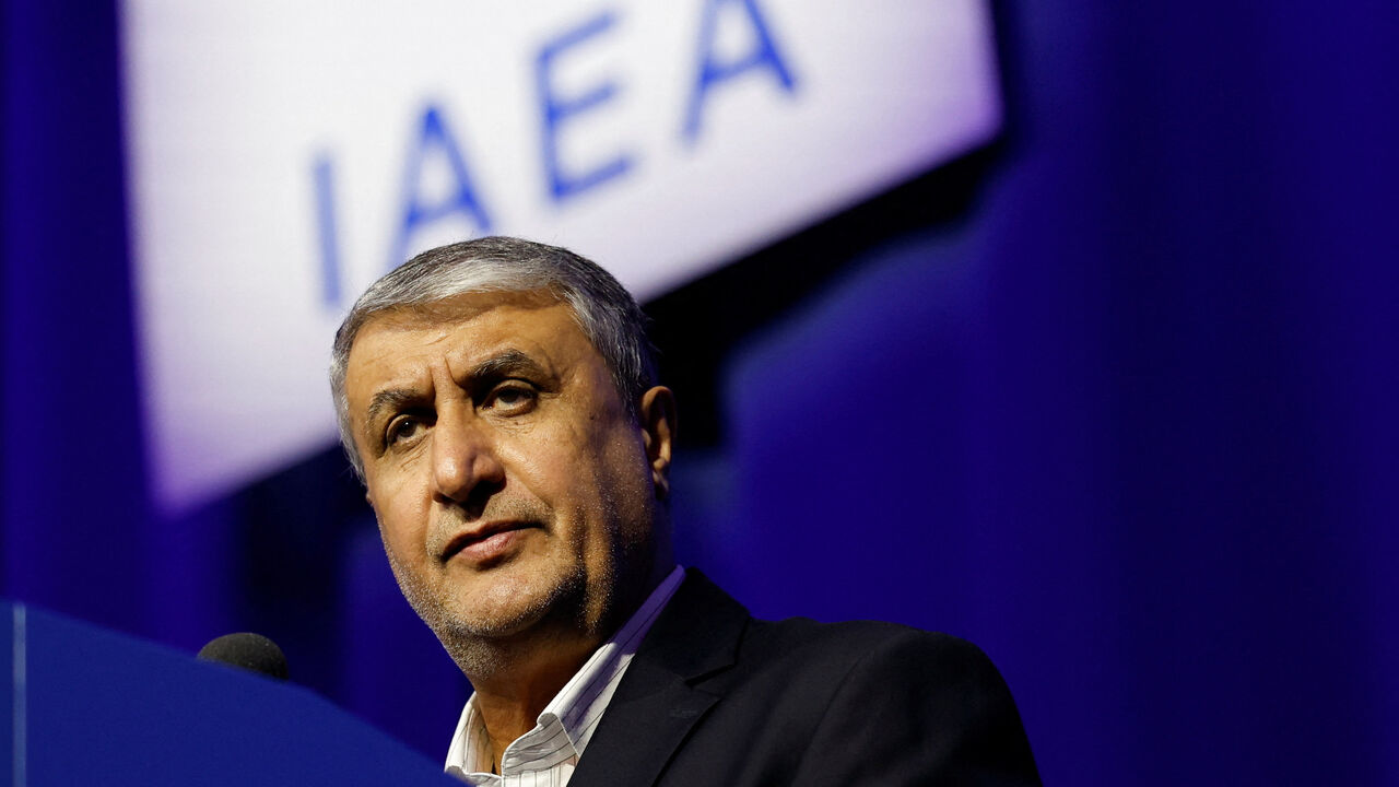 Mohammad Eslami, head of the Atomic Energy Organization of Iran (AEOI), speaks at the opening of the International Atomic Energy Agency (IAEA) General Conference at the agency's headquarters in Vienna, Austria, September 15, 2025. REUTERS/Lisa Leutner/File Photo