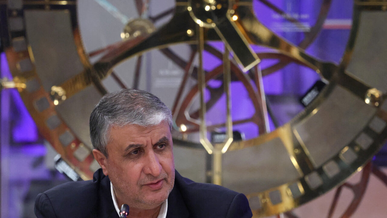 Mohammad Eslami, head of the Atomic Energy Organization of Iran (AEOI), attends a session of the World Atomic Week international forum, an event dedicated to the global nuclear industry and related sectors, in Moscow, Russia, September 25, 2025. REUTERS/Evgenia Novozhenina/Pool