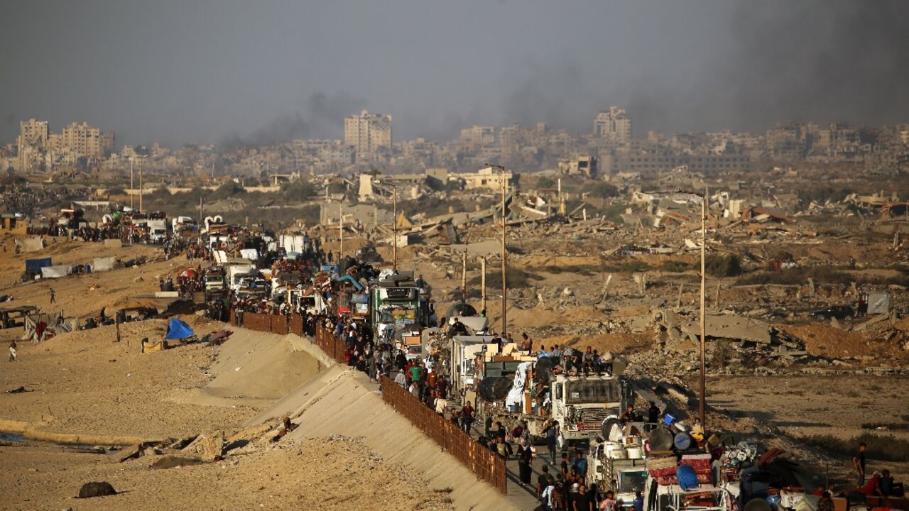 Hundreds of thousands of Palestinians have fled Gaza City since late August
