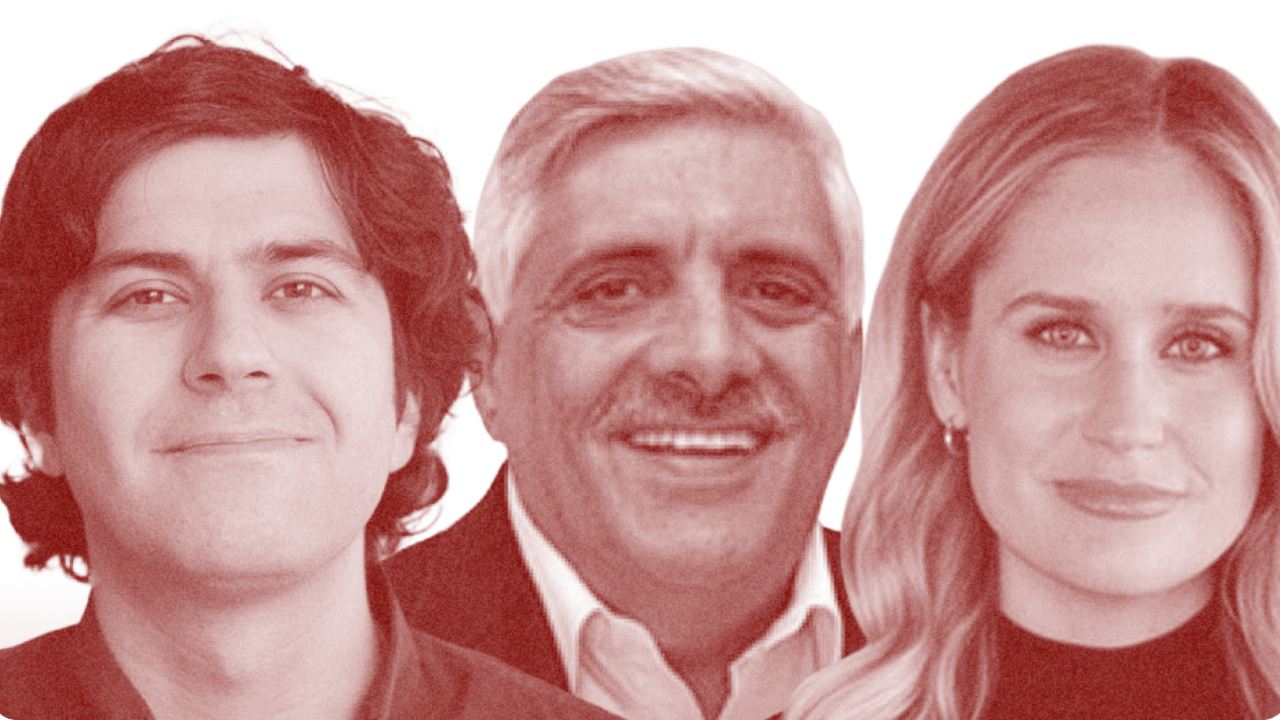 Adam Lucente, Daoud Kuttab and Elizabeth Hagedorn