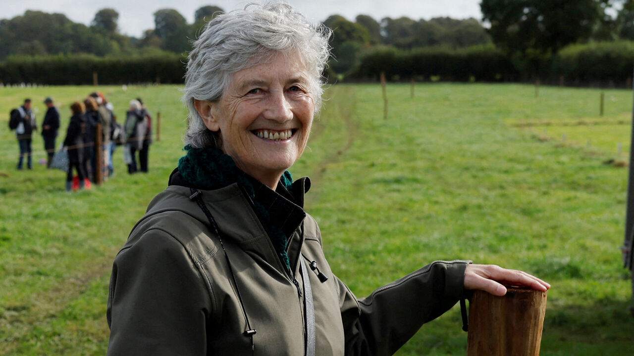 FILE PHOTO: Irish presidential candidate Catherine Connolly, who is running as an independent in this year's election, attends the Irish National Ploughing Championships in Screggan, Ireland September 16, 2025. REUTERS/Clodagh Kilcoyne/File Photo