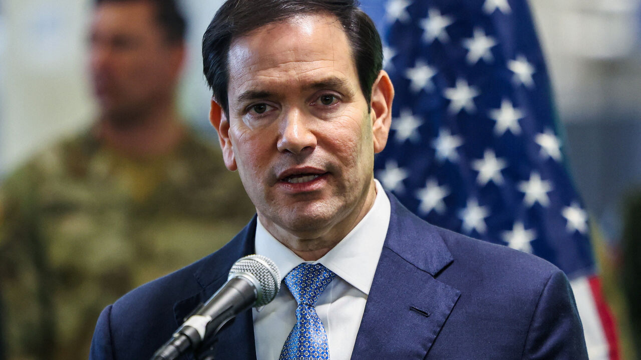 US Secretary of State Marco Rubio speaks to the media after visiting the Civil-Military Coordination Center in southern Israel on October 24, 2025. FADEL SENNA/Pool via REUTERS