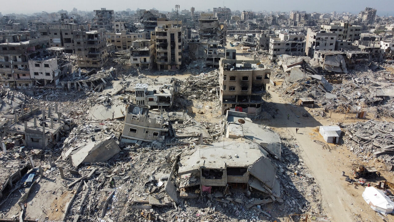 A drone view shows a residential neighborhood in Gaza City, October 19. REUTERS/Dawoud Abu Alkas