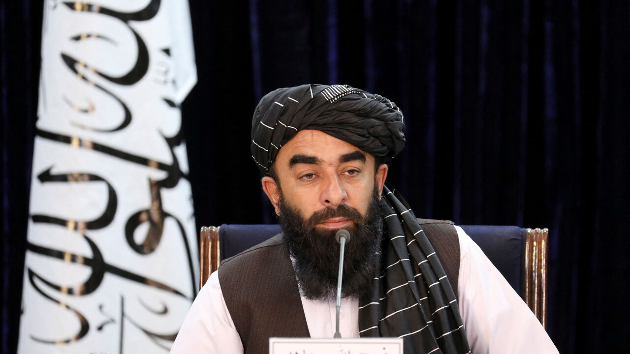Taliban spokesman Zabihullah Mujahid speaks during a news conference in Kabul, Afghanistan November 10, 2021. REUTERS/Ali Khara