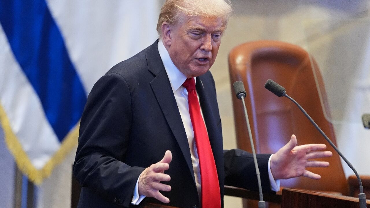 US President Donald Trump hailed a "historic dawn of a new Middle East"