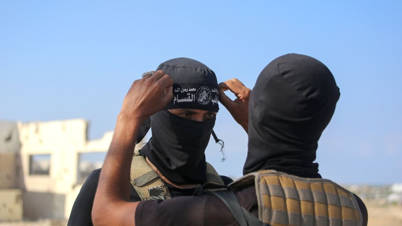 Palestinian militants of the Ezzedine al-Qassam Brigades, the armed wing of Hamas have been more prominent on the streets of the territory since the partial pullback of Israeli forces