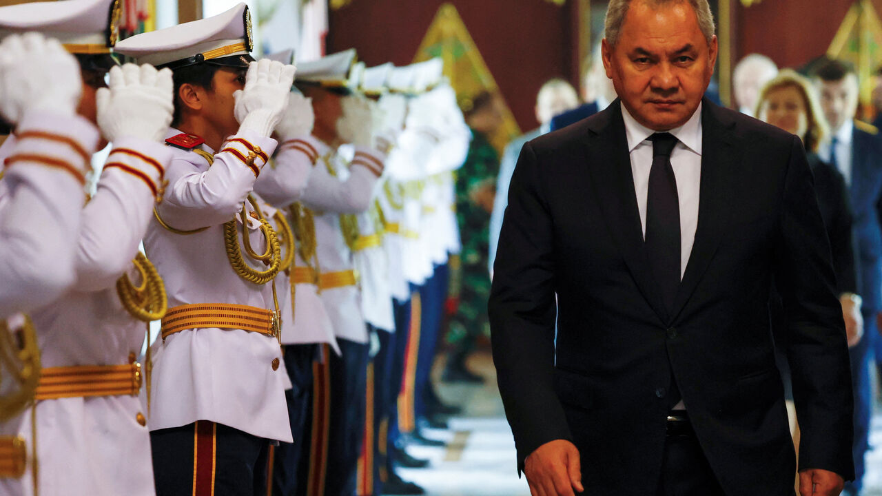 Russian Security Council Secretary Sergei Shoigu leaves following his meeting in Jakarta, Indonesia, February 25, 2025. REUTERS/Ajeng Dinar Ulfiana