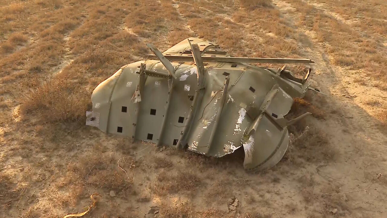 Wreckage lies at the site of the Turkish C-130 military cargo plane crash near the Azerbaijani border, in Sighnaghi municipality, Georgia, November 11, 2025, in this still image taken from video. TV.IMEDI/Handout via REUTERS  ATTENTION EDITORS - THIS IMAGE WAS PROVIDED BY A THIRD PARTY. NO RESALES. NO ARCHIVES. MANDATORY CREDIT.