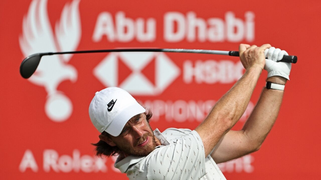 Tommy Fleetwood sits at the top of the leaderboard after 36 holes in Abu Dhabi