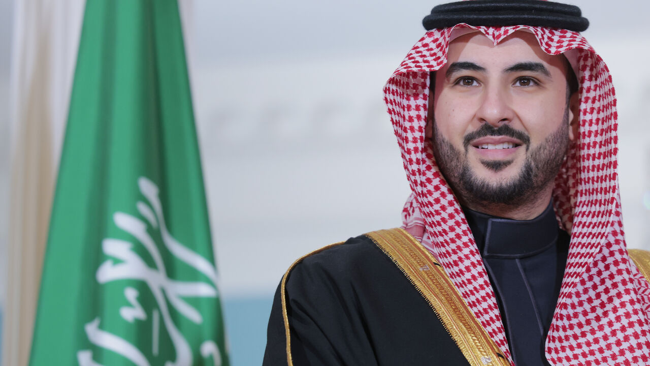 WASHINGTON, DC - FEBRUARY 25: Saudi Arabia Defense Minister Prince Khalid bin Salman poses for a photo opportunity ahead of a meeting with U.S. Secretary of State Marco Rubio in the U.S. State Department Building on February 25, 2025 in Washington, DC. Earlier this week Salman also visited the Pentagon. (Photo by Anna Moneymaker/Getty Images)