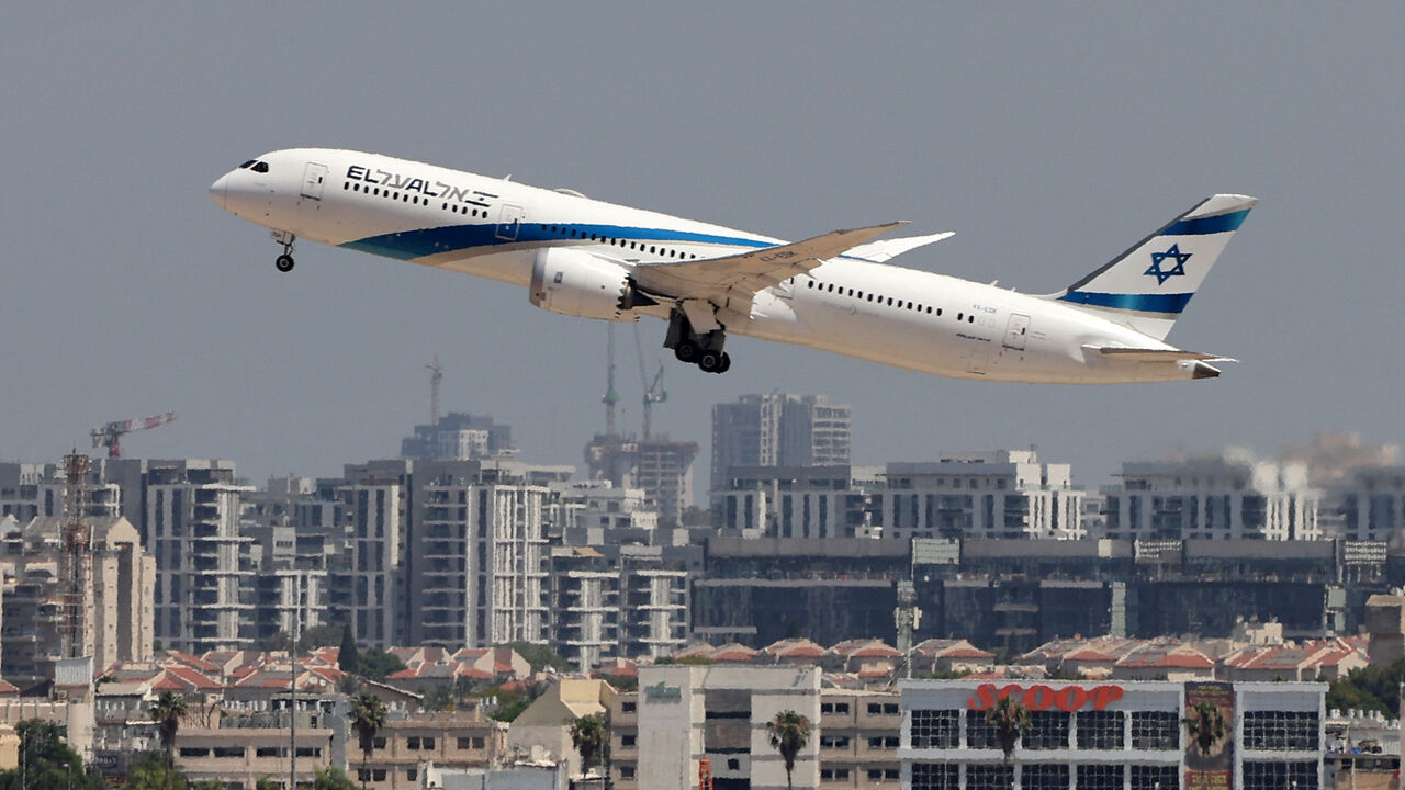 An Israeli El Al Airlines Boeing 787-9 Dreamliner aircraft bound for Los Angeles takes off from Israel's central Ben Gurion Airport on June 25, 2025. 