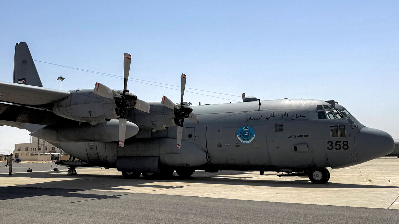 A Royal Jordanian Air Force C-130 Hercules military transport aircraft — the model involved in Tuesday's crash — is pictured at King Abdullah II airbase in Zarqa on July 30, 2025. 