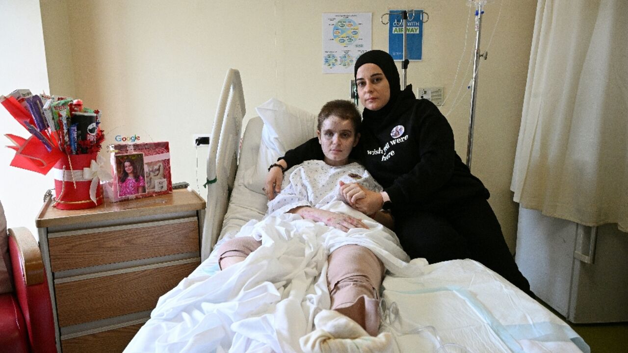 Amani Bazzi and her daughter Aseel survived an Israeli strike in south Lebanon that killed four members of their family