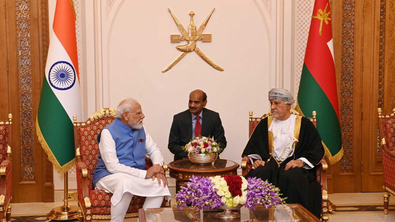 Indian Prime Minister Narendra Modi meets with Oman's Deputy Prime Minister for Defence Affairs Sayyid Shihab bin Tariq Al Said in Muscat, Oman, December 17, 2025. Oman News Agency/Handout via REUTERS
