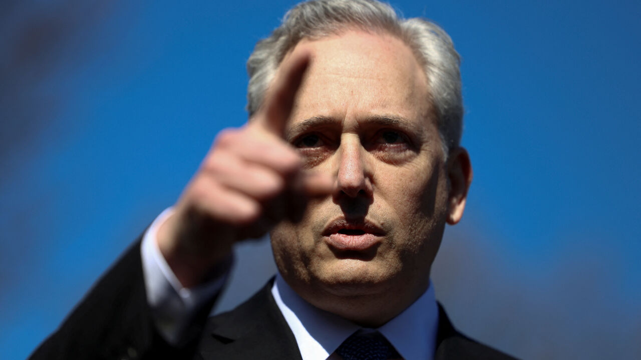 David Sacks speaks to the media outside the White House ahead of a White House Crypto Summit in Washington, D.C., U.S., March 7, 2025. REUTERS/Evelyn Hockstein