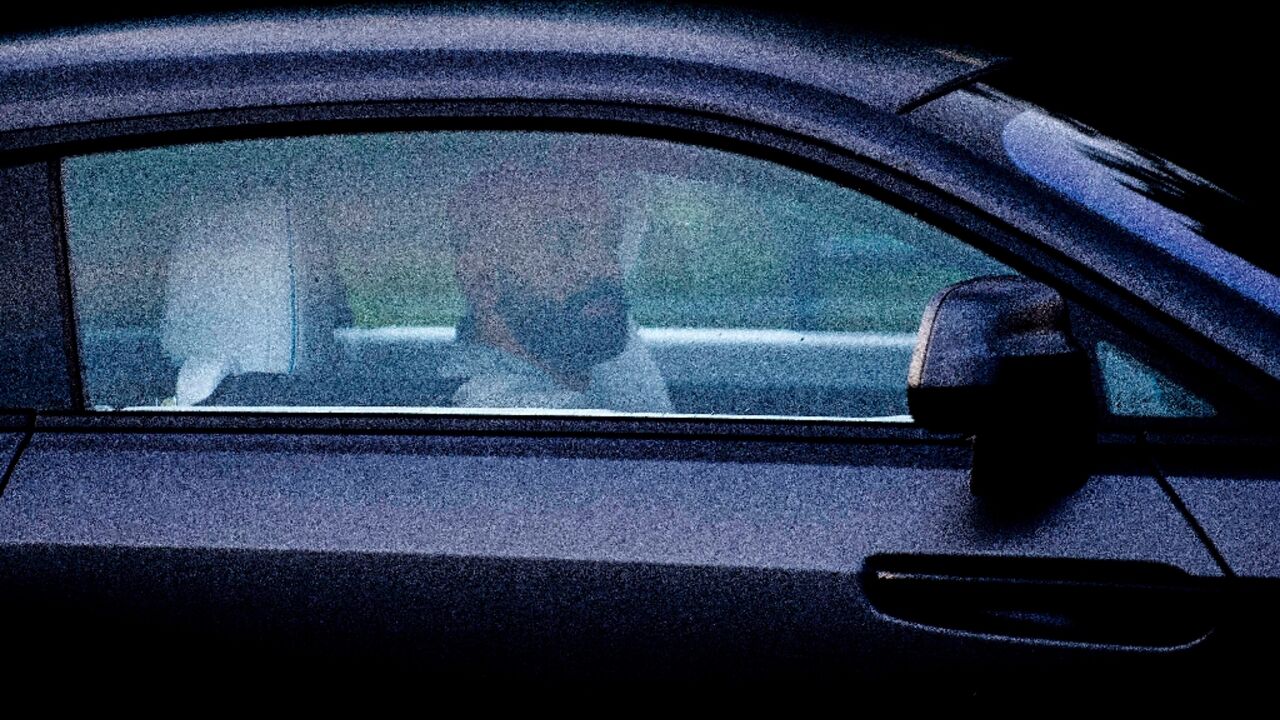 Liverpool striker Mohamed Salah arriving at the club's training ground while his teammates were in Milan