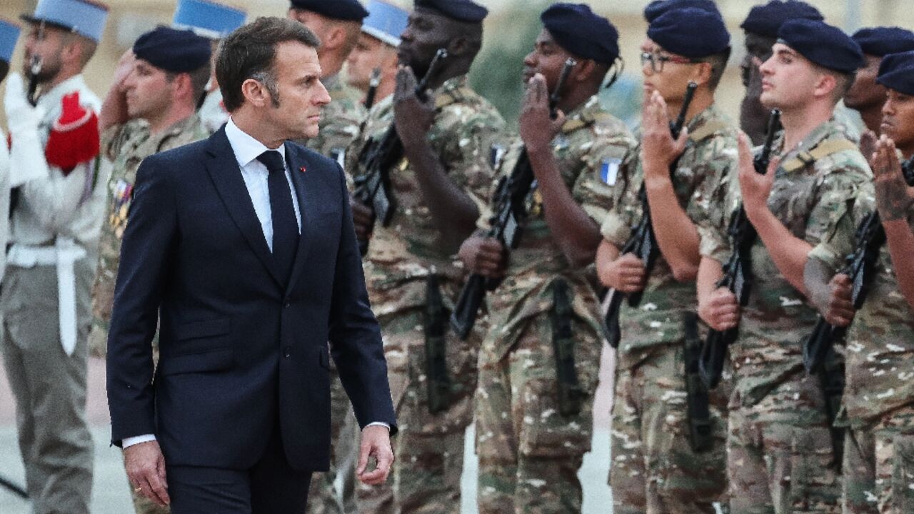 France's President Emmanuel Macron is in the United Arab Emirates as part of a traditional Christmas-time visit to troops overseas