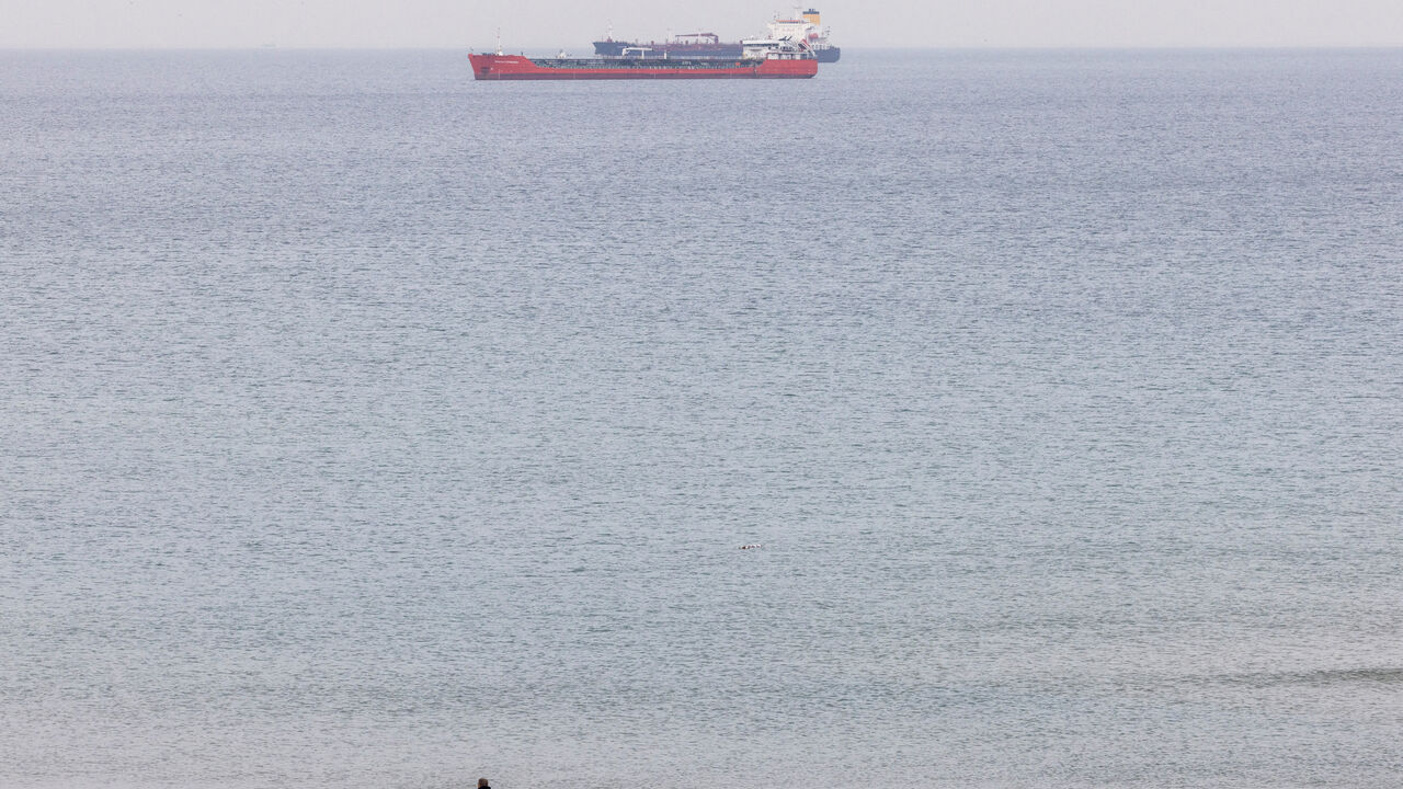 FILE PHOTO: Commercial vessels, including oil tankers, wait at an anchorage in the Black Sea off Kilyos near Istanbul, Turkey, December 9, 2022. REUTERS/Umit Bektas/File Photo