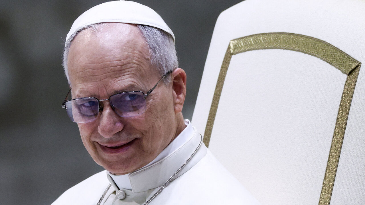 Pope Leo XIV attends the weekly general audience at the Paul VI hall at the Vatican, January 28, 2026. REUTERS/Guglielmo Mangiapane