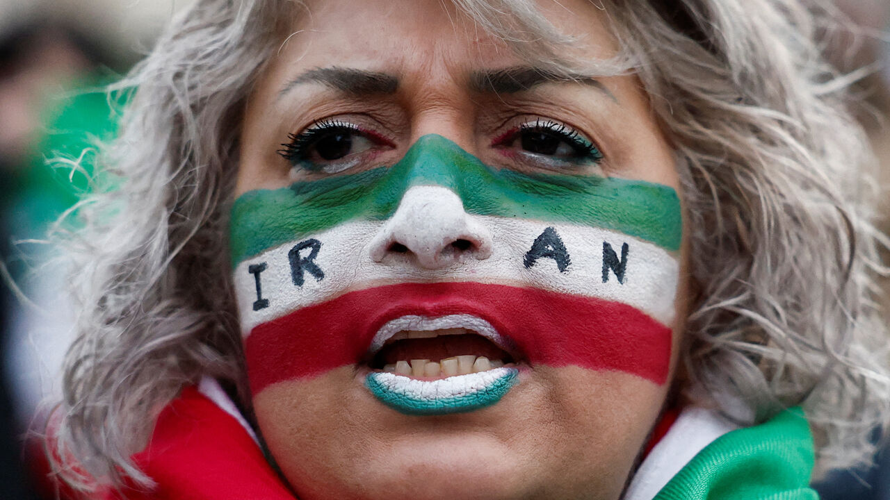 A demonstrator attends a rally in support of the Iranian people amid anti-government protests raging across Iran, in Paris, France, January 11. REUTERS/Benoit Tessier